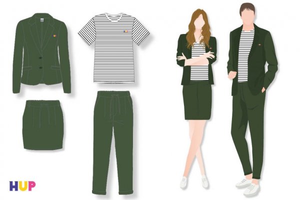 Carlton Hup hotel schets bedrijfskleding Carlton Hup hotel schets bedrijfskleding